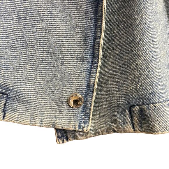 Vintage Goal by Hot Property Rhinestone Studded Denim Jean Jacket Small AS IS - Picture 6 of 12